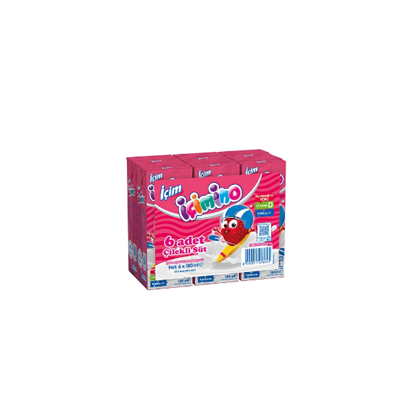 İÇİM İÇİMİNO ÇİLEKLİ SÜT 6X180 ML
