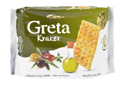 GRETA KRAKER ZEYTİNLİ VE KEKİKLİ 4X30G
