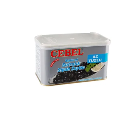 CEBEL SİYAH ZEYTİN AZ TUZLU 750 GR