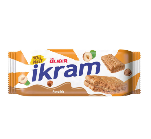 ÜLKER İKRAM FINDIKLI  KREMALI BİSKÜVİ 100 GR
