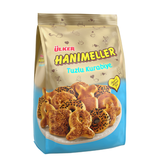 ÜLKER HANIMELLER TUZLU KURABİYE POSETLİ 150 GR