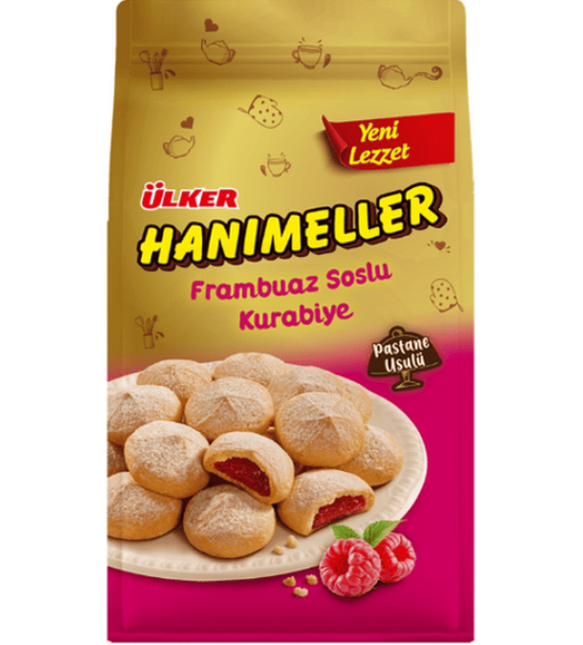 ÜLKER HANIMELLER FRAMBUAZ SOSLU KURABİYE 94,5 GR
