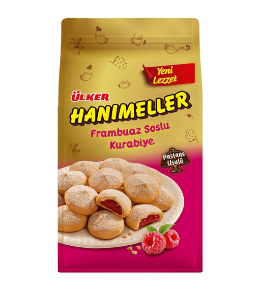 ÜLKER HANIMELLER FRAMBUAZ SOSLU KURABİYE 150 GR