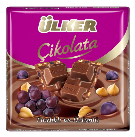 ÜLKER FINDIK ÜZÜMLÜ  KARE 60 GR