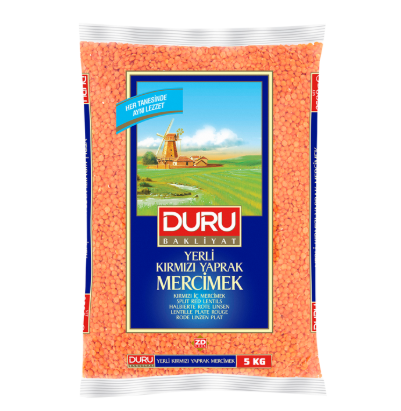 DURU KIRMIZI YAPRAK MERCİMEK 5 KG