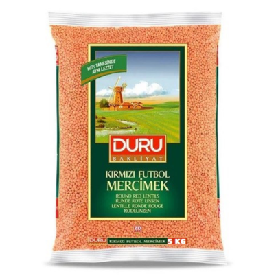 DURU KIRMIZI FUTBOL MERCİMEK 5 KG