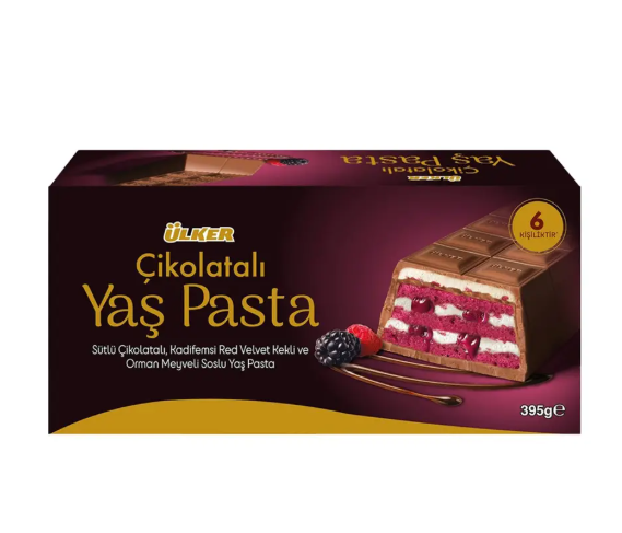 ÜLKER ÇİKOLATALI YAŞ PASTA 395 GR