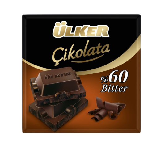 ÜLKER ÇİKOLATA %60 BİTTER KARE 60 GR
