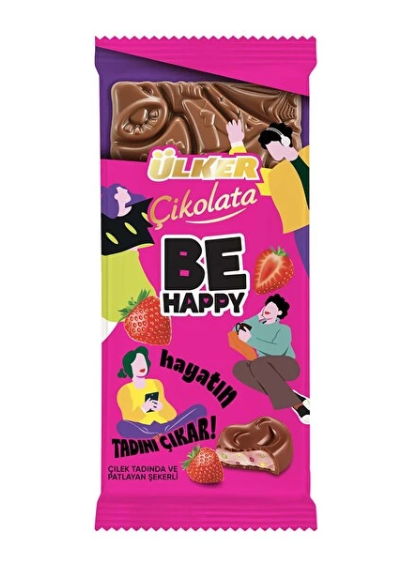 ÜLKER BE HAPPY ÇİLEKLİ 90 GR