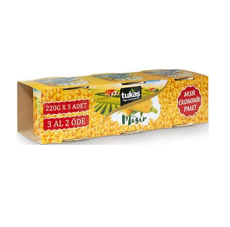 TUKAŞ MISIR KONSERVE 220X3 GR