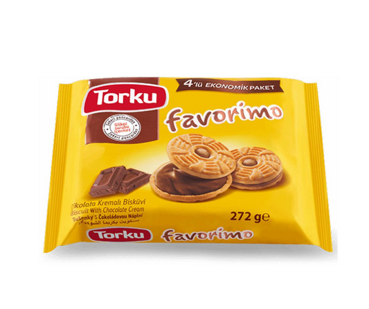 TORKU FAVORİMO ÇİKOLATALI KREMALI BİSKÜVİ 4X61 GR