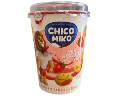 CHICO MIKO ÇİLEK DOLGULU BARDAK BİSKÜVİ 125,GR