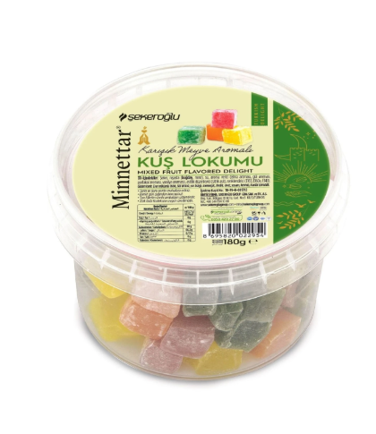ŞEKEROĞLU KARIŞIK MEYVE AROMALI KUŞ LOKUMU 180 G