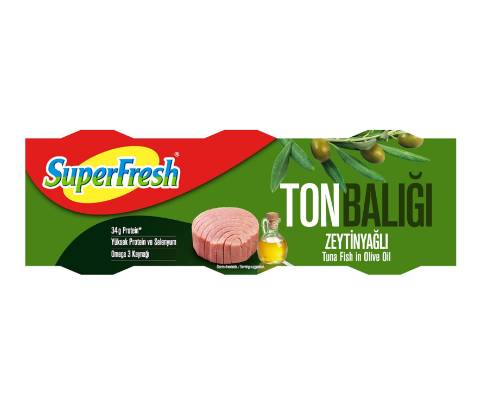 SUPERFRESH TON BALIĞI ZEYTİNYAĞLİ 3X75 GR