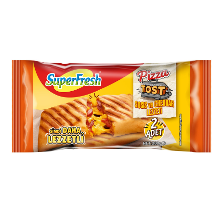 SUPERFRESH PİZZA TOST CHEDDARLI 2'Lİ 200 GR