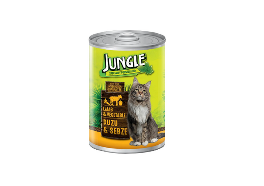 JUNGLE KEDİ KONSERVESİ KUZU ETLİ SEBZELİ 415 GR