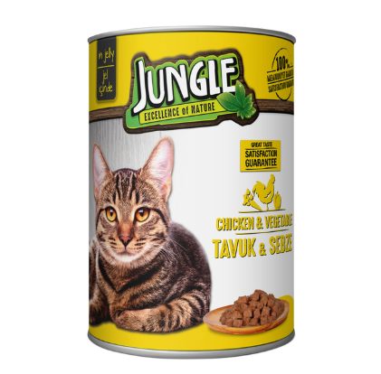 JUNGLE KEDİ KONSERVE TAVUK-SEBZE 415 R