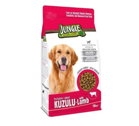 JUNGLE KUZU ETLİ KÖPEK MAMASI 10 KG