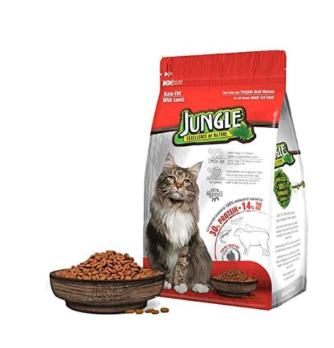 JUNGLE YETİŞKİN KEDİ MAMASI KUZU ETLİ 1,5 KG