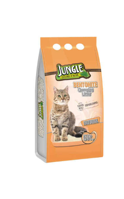 JUNGLE BENTONİT KEDİ KUMU İNCE 5 LT