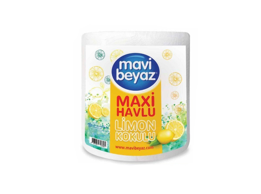 MAVİ BEYAZ KAĞIT HAVLU DEV RULO LİMON