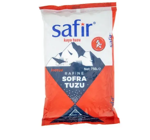 SAFİR RAFİNE İYOTLU TUZ 750 GR