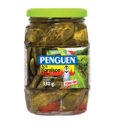 PENGUEN TURŞU ACILI KORNİŞON 330 GR