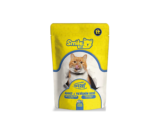 SMİLE POUCH KEDİ SOMON 100 GR