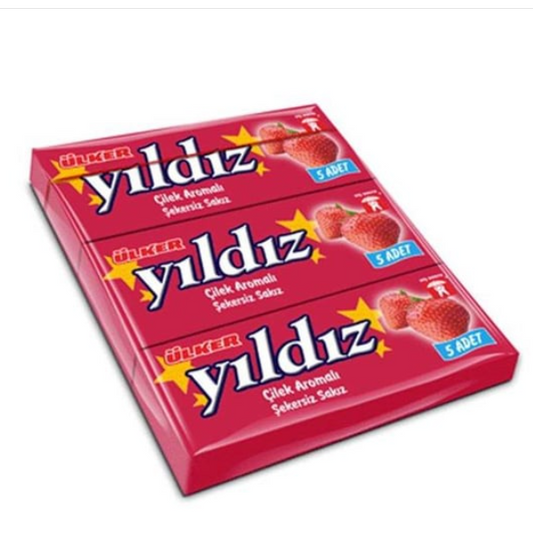 ÜLKER YILDIZ ÇİLEKLİ SAKIZ 3'LÜ