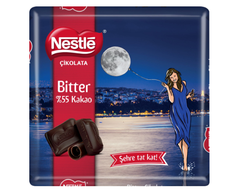 NESTLE KLASİK BİTTER ÇİKOLATALI KARE 60 GR
