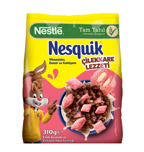 NESQUİK MISIR GEVREĞİ ÇİLEK KARE 310 GR
