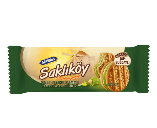 ÜLKER SAKLIKÖY ANTEP FISTIKLI KREMALI BİSKÜVİ 78 GR