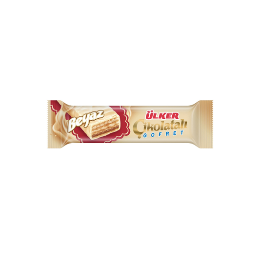 ÜLKER ÇİKOLATALI GOFRET BEYAZ 35 GR