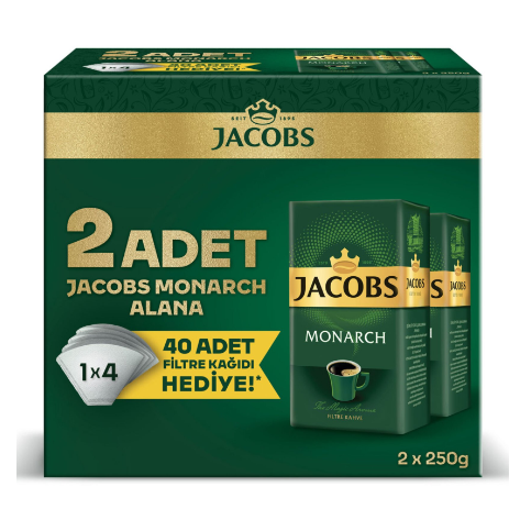 JACOBS MONARCH FİLTRE KAHVE 2&250 ML  FİNCANLI