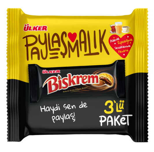 ÜLKER PAYLAŞMALIK BİSKREM 3LÜ 300GR